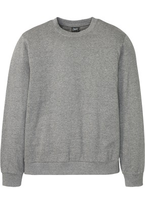Sweatshirt Gr. 48/50 (M) Grau Meliert Herren Langarm Sweat-Shirt Neu