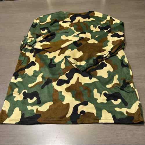 RD Camo Print Twist Front Top Casual Long Sleeve T-Shirt Plus Size 1X - Picture 9 of 9
