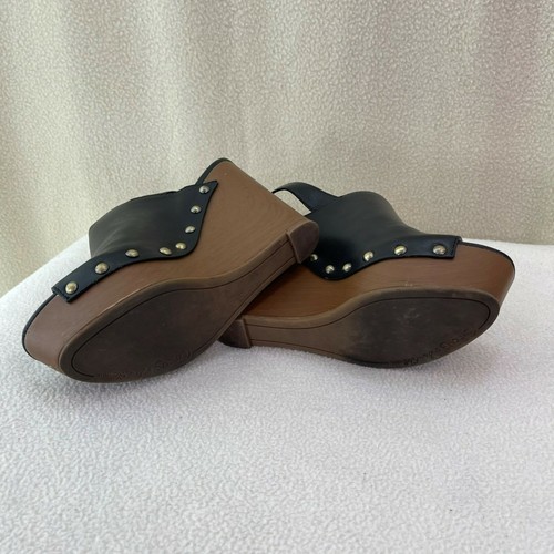 Circus by Sam Edelman  Black Wedge Peep Toe, Heels with Rivets, Size 5.5/6 - Picture 6 of 12