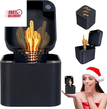 Middle Finger in a Box, Surprise Spoof Prank Gag Gifts for Men,White Elephant Gi
