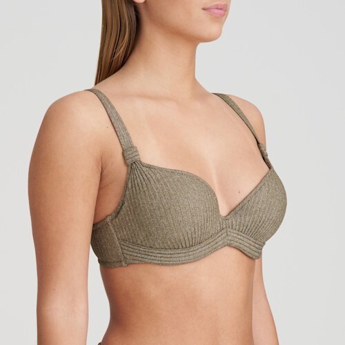 Marie Jo Swim Tinjis Golden Olive Bikini-Top Unterlegt Tiefdekolletiert SALE - Bild 3 von 10