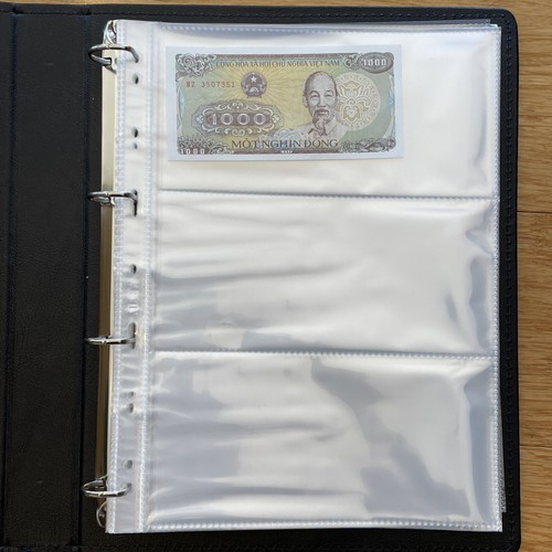 240 Pockets Coins / Bank Notes Premium Collection Album Water Proof -Black - Picture 9 of 17