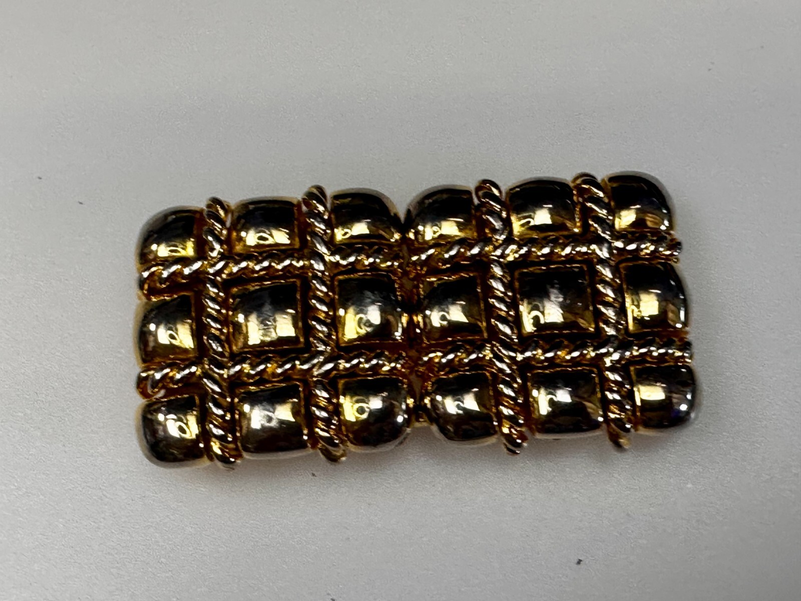 Tic Tax Toe Square Two Piece Interlocking Gold To… - image 12