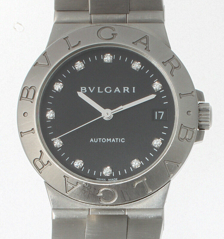 BVLGARI BULGARI DIAGONO STAINLESS STEEL WATCH BLACK DIAL BVLGARI BULGARI DIAGONO STAINLESS STEEL WATCH BLACK DIAL