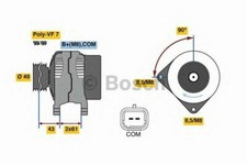 NEW ENGINE ALTERNATOR GENERATOR OE QUALITY REPLACEMENT BOSCH 0986080420