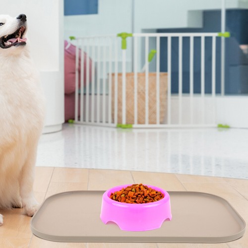 Pet Placemat Silicone with Raised Edges Puppy Feeding Dog Food and Water Cat - Imagen 11 de 12