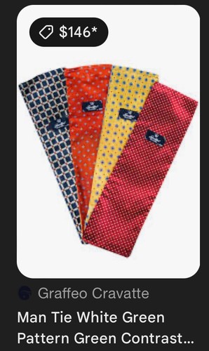 LUXURY GRAFFEO PURE SILK PURE SILK MADE IN ITALY - Picture 1 of 8