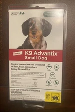 Dog Flea And Tick Killer | Elanco K9 Advantix | Small Dogs 4-10 LBS ~ 2  Doses
