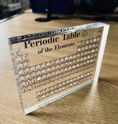 Periodic Table of Elements Clear Acrylic Display Block Ornament(No real element) - Picture 2 of 7