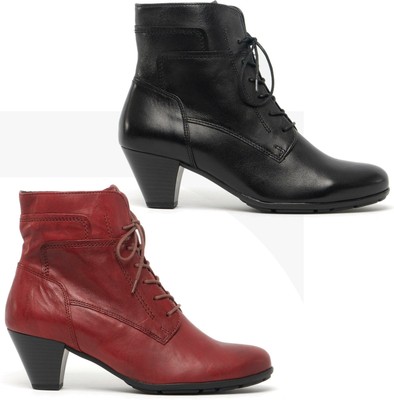 gabor red ankle boots