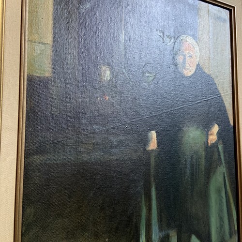 Vintage Original Ölgemälde Großmutter von Sheila Reiss alte Frau in Küche - Bild 4 von 14