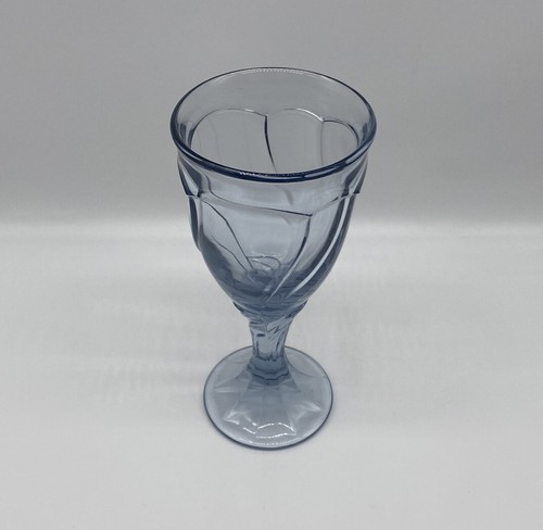 Vintage Noritake Sweet Swirl Blue Glass Iced Tea Goblet Made In Japan - Picture 3 of 5