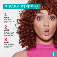 Flash Eyelash Serum, Serum for Long, Curled Lashes - Enhances and Strengthens...