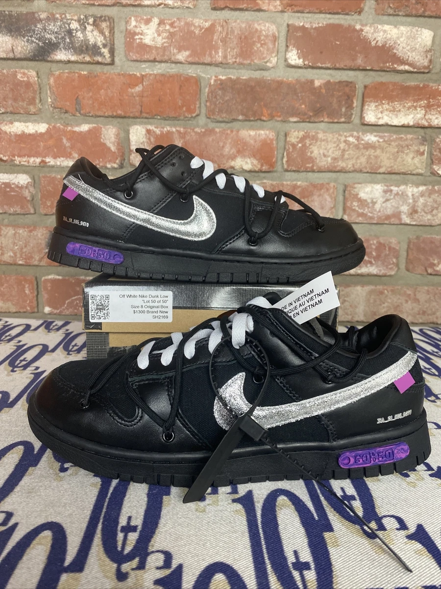 Size 10 - Nike x Off-White Dunk SB Lot 50 Black - DM1602001