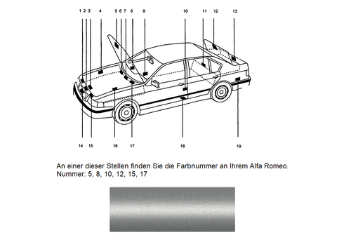 Set Vernice Idoneo per Alfa Romeo, 565/A Argento+Vernice Trasparente+Istruzioni - 第 2/4 張圖片