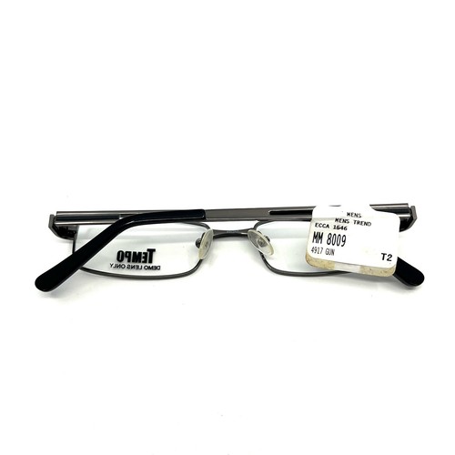 Tempo Eyeglasses Frames MM 8009 GM Gunmetal rectangular gray opticals 49-17-135 - Picture 10 of 10