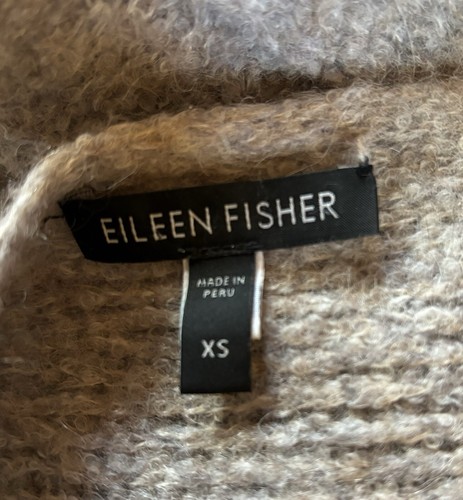Cárdigan Eileen Fisher Bebé Alpaca Mujer XS Frente Abierto Cascada Suave Acogedor Cálido - Imagen 4 de 6