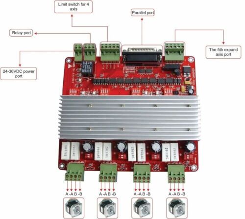 TB6560 driver motore passo-passo 3 assi scheda controller CNC per router CNC - Foto 2 di 8