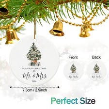 Our First Christmas Married Ornament 2024Just Married Gifts for CoupleMr and ...