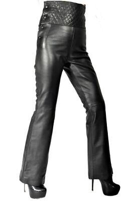 Women's 100% Real Lambskin Leather Celebrity Pant Leather Outfit