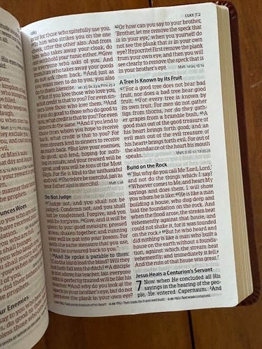 NKJV LARGE PRINT COMPACT Reference Bible 2013 Brown Leather Touch Holman - Bild 4 von 7