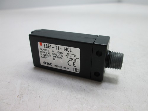 SMC ZSE1-T1-14CL Compact Vacuum Pressure Switch, 0 to -101kPa, 12-24VDC, M5x0.8 - Picture 1 of 4