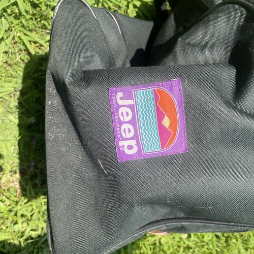 Vintage Jeep Duffle Bag Large Pockets Equipment Gear 90’s Retro Logo Broke Ziper - Picture 8 of 10