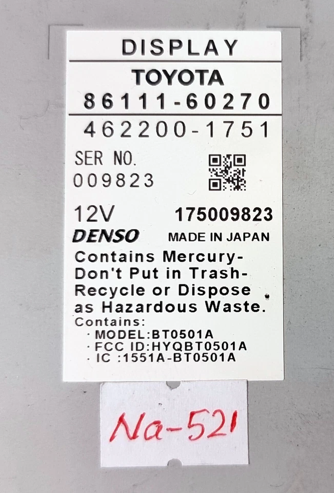 Lexus GX470 2006-2008 Tela de Navegação Multi Display 86111-60270 Fabricante de Equipamento Original Usado - Imagem 3 de 4