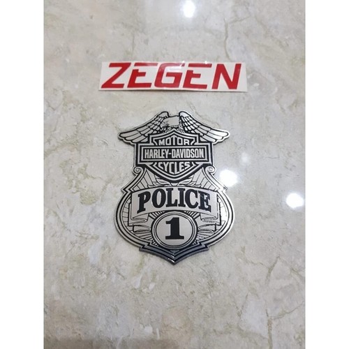 Emblem plat harley davidson motorcycles police Badge Placca Plakette LG624 - Picture 2 of 5
