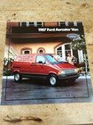 1987 Ford Aerostar Van Vintage Sales Brochure Catalog