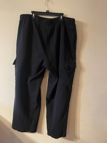 Everlast Men's Pants Xl Black Sweatpants Drawstring Wide Leg Joggers Baggy Fit - Picture 7 of 10