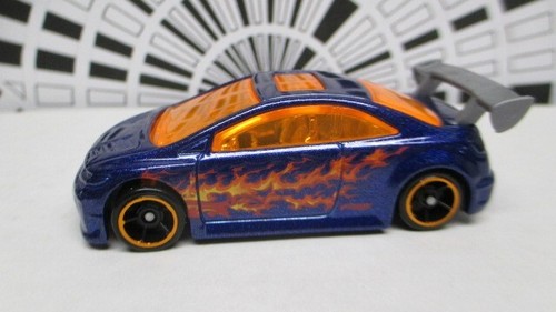 lose neuwertig 2012 Hot Wheels #160, Heat Fleet `12 #10 Honda Civic Si blau mit/orange - Bild 2 von 3