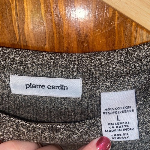 Pierre Cardin Cotton Blend Gray Coastal Lightweight Longsleeve Sweater Men's L - Picture 3 of 7