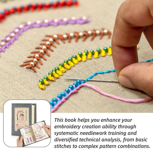 Embroidery Stitches Book Stitch Creative DIY with Embroidery Guide for Beginners - Picture 7 of 15
