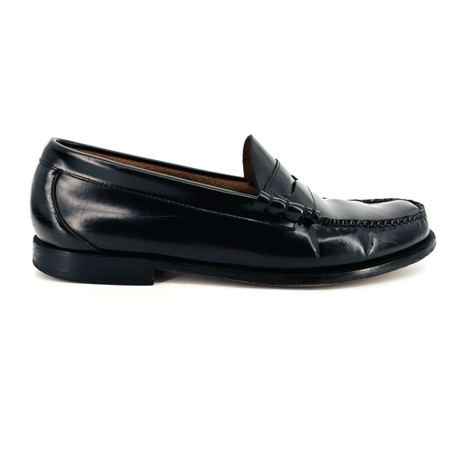 Vintage Mens 13 D GH Bass Weejuns Larson Black Leather Penny Loafer Dress Shoes