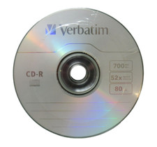 NEW 240-PACK VERBATIM Blank 52X CD-R CDR Branded Logo 700MB Media Disc