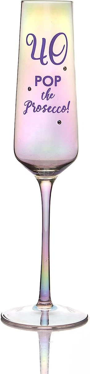 40th cheap prosecco glass