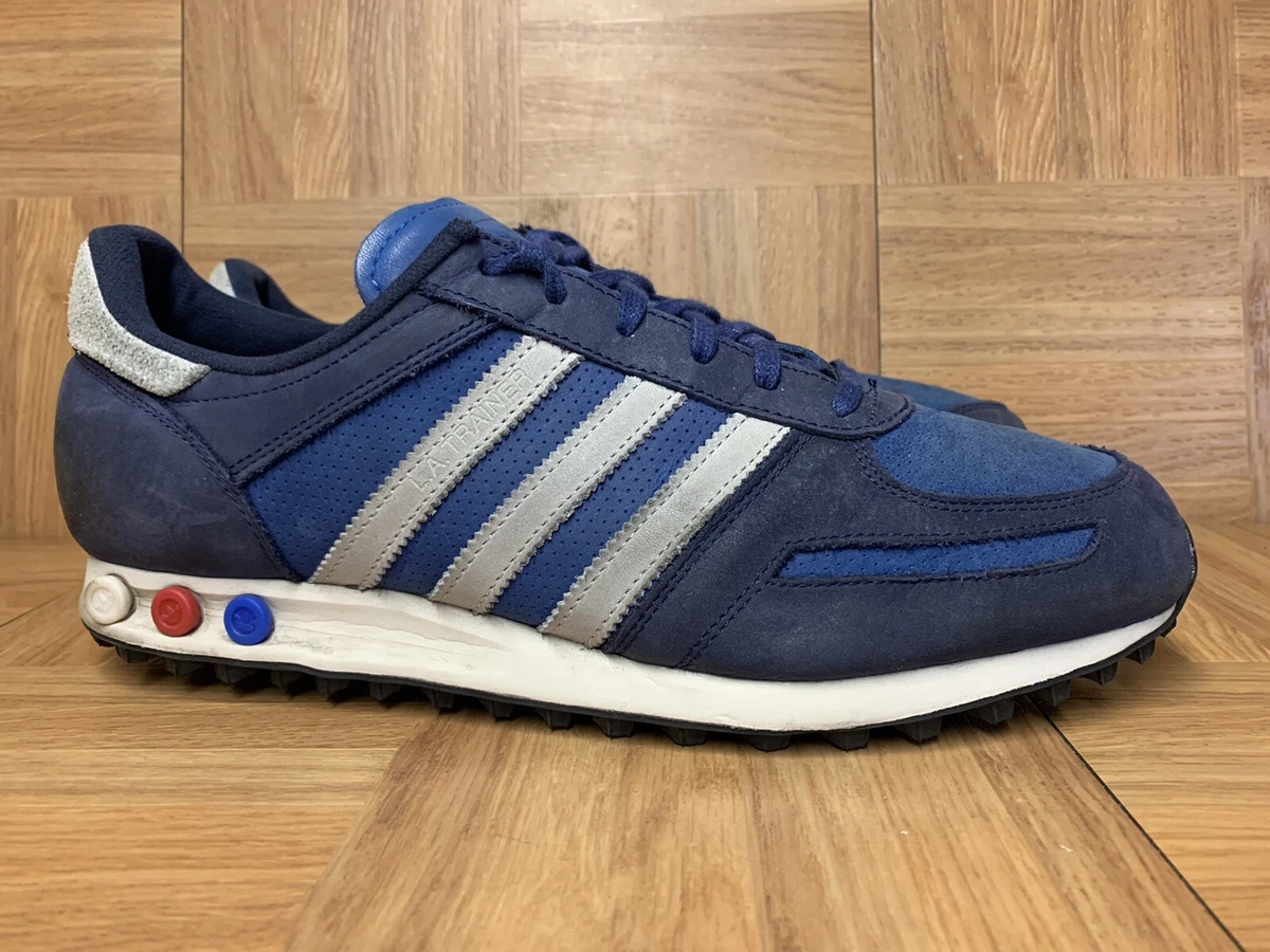 RARE🔥 Adidas LA TRAINER Blue Leather USA Red Blue Sz 11 Men&#039;s AH2251 eBay