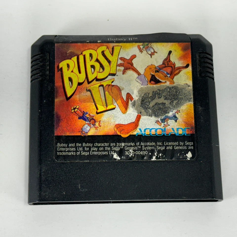 Bubsy II Sega Genesis 1994 Game Cartridge Only Tested and Working ACCOLADE 2 - Image 2 of 4