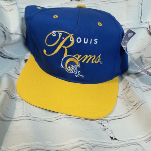 Hat Cap LA Ram logo Blue Yellow Brim 