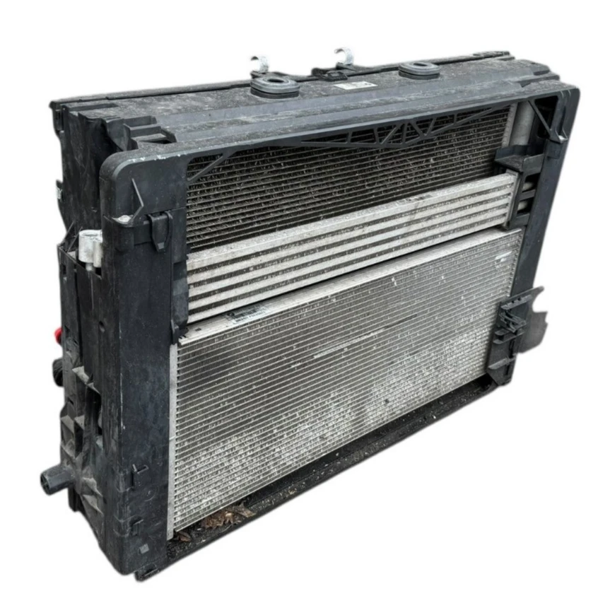 BMW F01 F02 750Li 750i 2009-2015 radiador principal condensador ventilador conjunto motor fabricante de equipos originales Foto 2 de 4