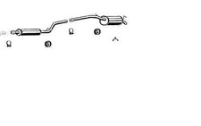 Auspuffanlage kpt ab KAT für Toyota Avensis T22 1,6 1,8 2,0 Kombi 97-00