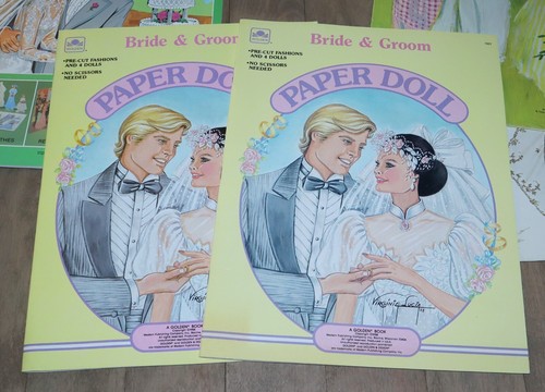 WEDDING Paper Dolls LOT | *1950s-2000s* Whitman Bride Groom Joan Military Bridal - Picture 9 of 19