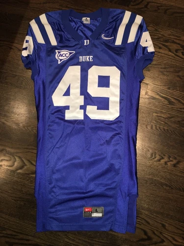 Game Worn Duke Blue Devils Football Jersey Used Nike #49 Size L