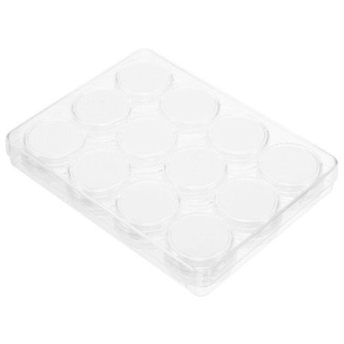 1 set vetrina pietre preziose scatola portaoggetti sfusa coperchio trasparente porta pietre preziose - Foto 11 di 12