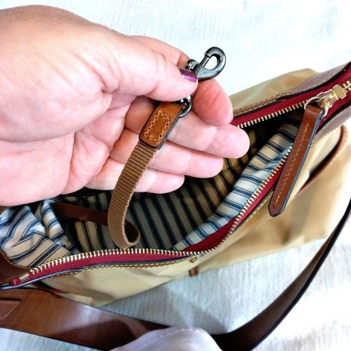Bolso de Hombro Dooney & Bourke Tostado Bolsillos Cremallera Bolso de Mano Cartera - Imagen 5 de 9