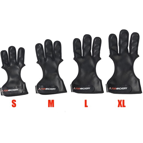 3 Finger Archery Glove Leather Shooting Gloves for Recurve/Compound Bow Hunting - Picture 16 of 16