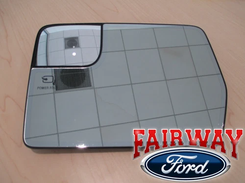 11 thru 14 F-150 OEM Ford LEFT DRIVER Heated Mirror Glass Only for Power Fold