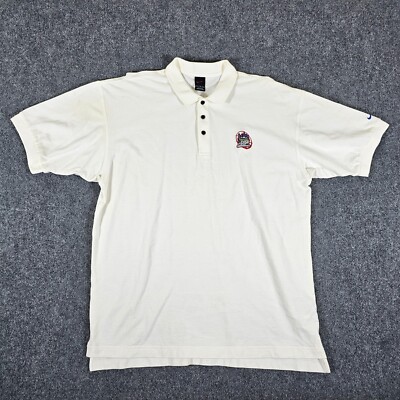 Vintage 2000 Nike NCAA Final Four Short Sleeve Polo Shirt White Men's Size XL