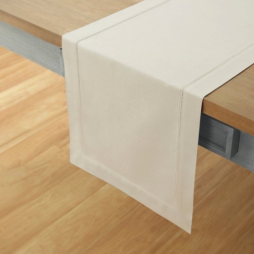 Solino Home Cotton Linen Hemstitch Linen Table Runner for Spring and Summer - Picture 2 of 4
